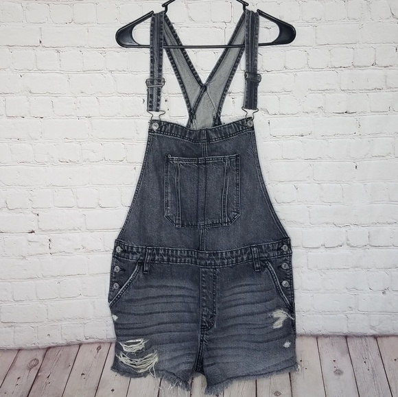 Abercrombie & Fitch Denim - Abercrombie & Fitch Distressed Denim Overalls L